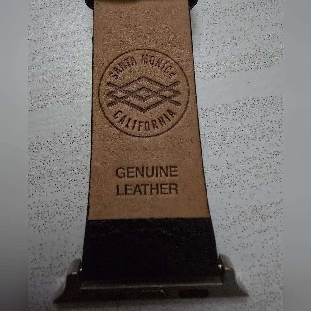 Black Leather Watch Band For an Apple Watch